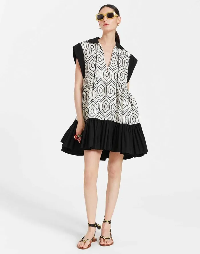 Jackie Mini Dress Solid Ivory Women La Double J Dresses