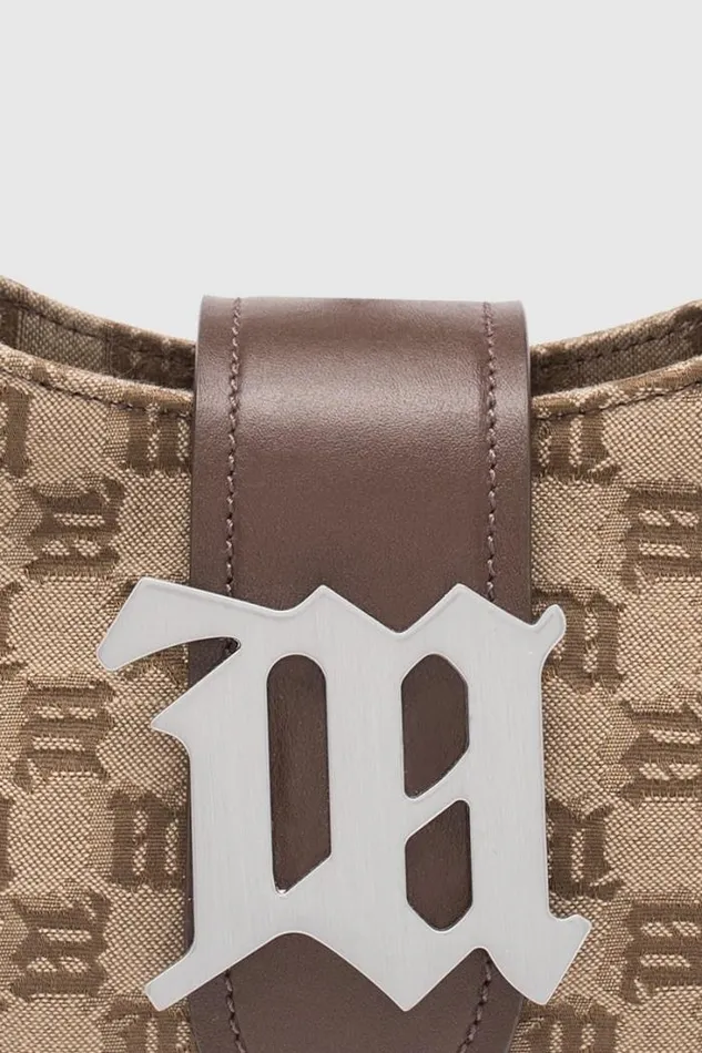 Jacquard Monogram Shoulder Bag Small Biscotto Women MISBHV Bags