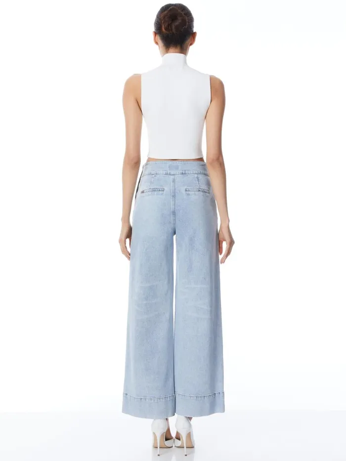 Jeans Women Alice Olivia DONALD HIGH WAISTED JEAN Rockstar Blue