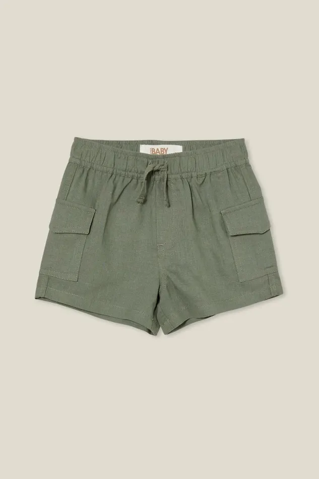 Jerry Relaxed Cargo Short Swag Green Baby Cotton On Bottoms