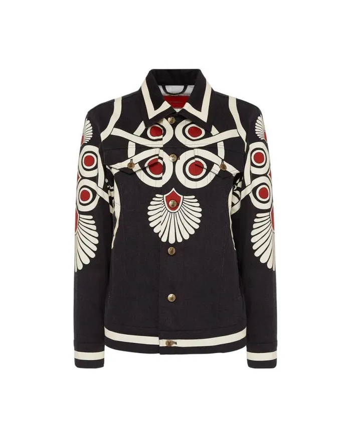 JJ Jean Jacket Medallion Place Black Women La Double J Outerwear JJ Jean Jacket Medallion Place Black Women La Double J Outerwear