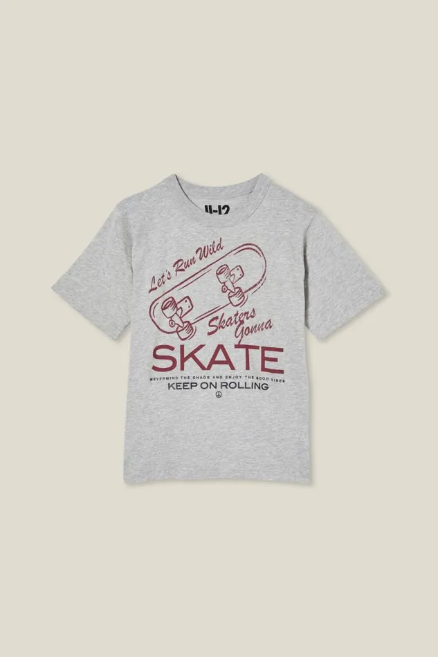 Jono Short Sleeve Print Tee Fog Grey Marleskate BoysGirls Cotton On Tops and TShirts Jono Short Sleeve Print Tee Fog Grey Marleskate BoysGirls Cotton On Tops and TShirts