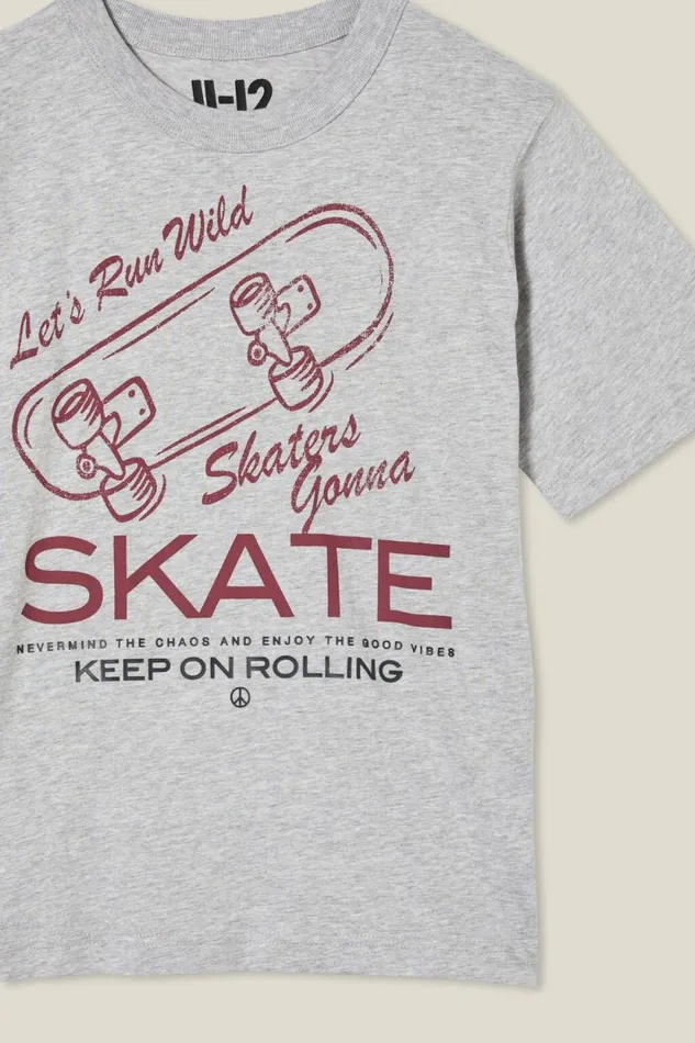 Jono Short Sleeve Print Tee Fog Grey Marleskate BoysGirls Cotton On Tops and TShirts Jono Short Sleeve Print Tee Fog Grey Marleskate BoysGirls Cotton On Tops and TShirts