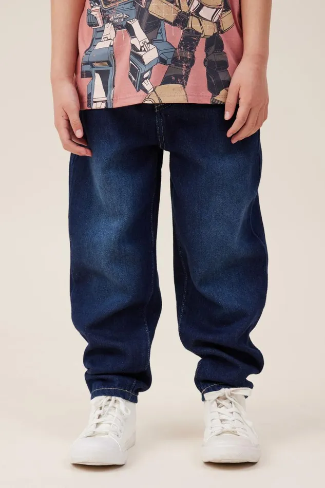 Jordan Slouch Jean Indigo Wash Girls Cotton On Leggings Pants and Jeans