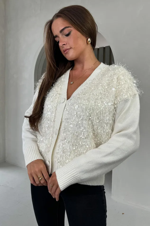 Josie Cream Knit Textured Cardigan Women Girl In Mind Knitwear