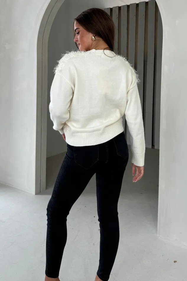 Josie Cream Knit Textured Cardigan Women Girl In Mind Knitwear
