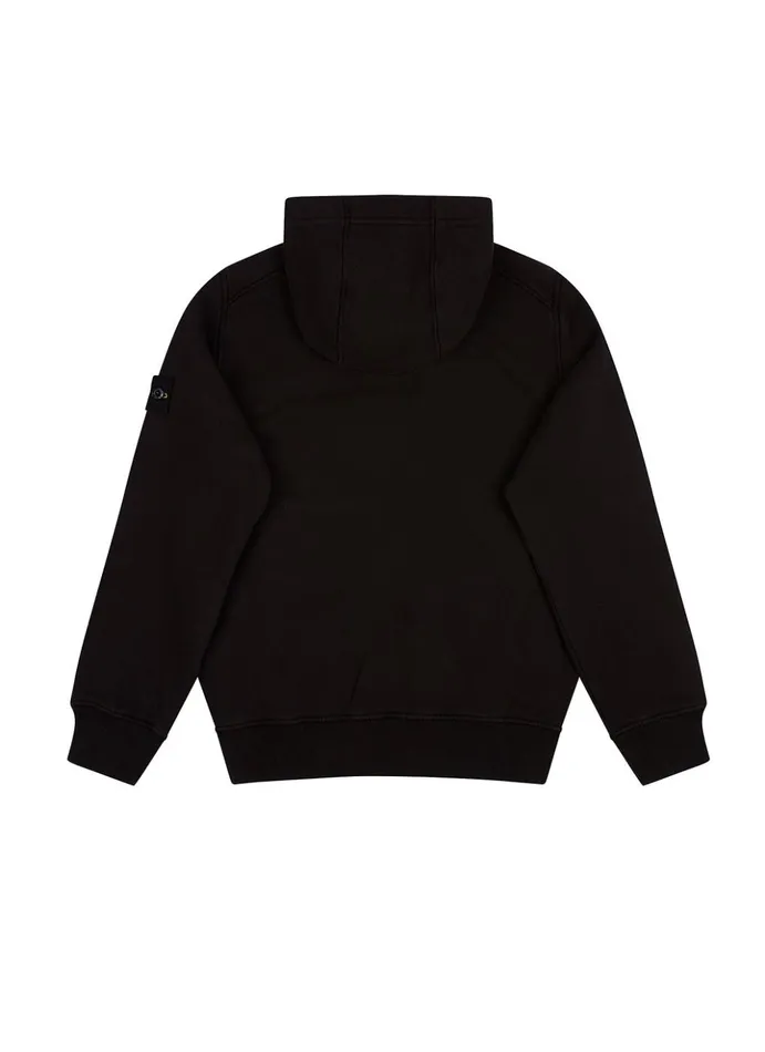 Junior 60740 Zip Through Sweatshirt In Black Stone Island Sweatshirts