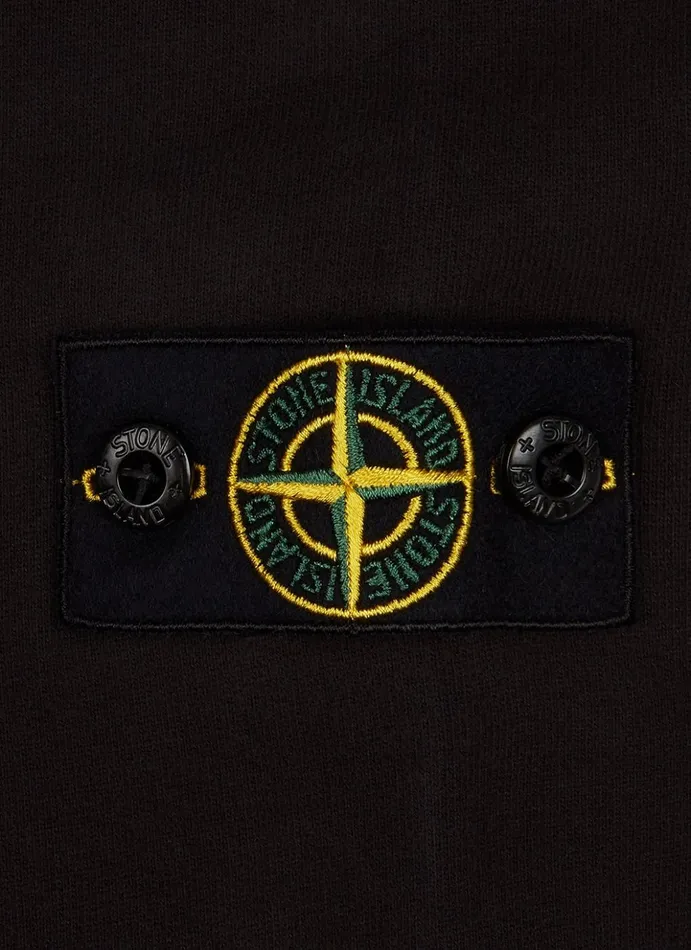 Junior 60740 Zip Through Sweatshirt In Black Stone Island Sweatshirts