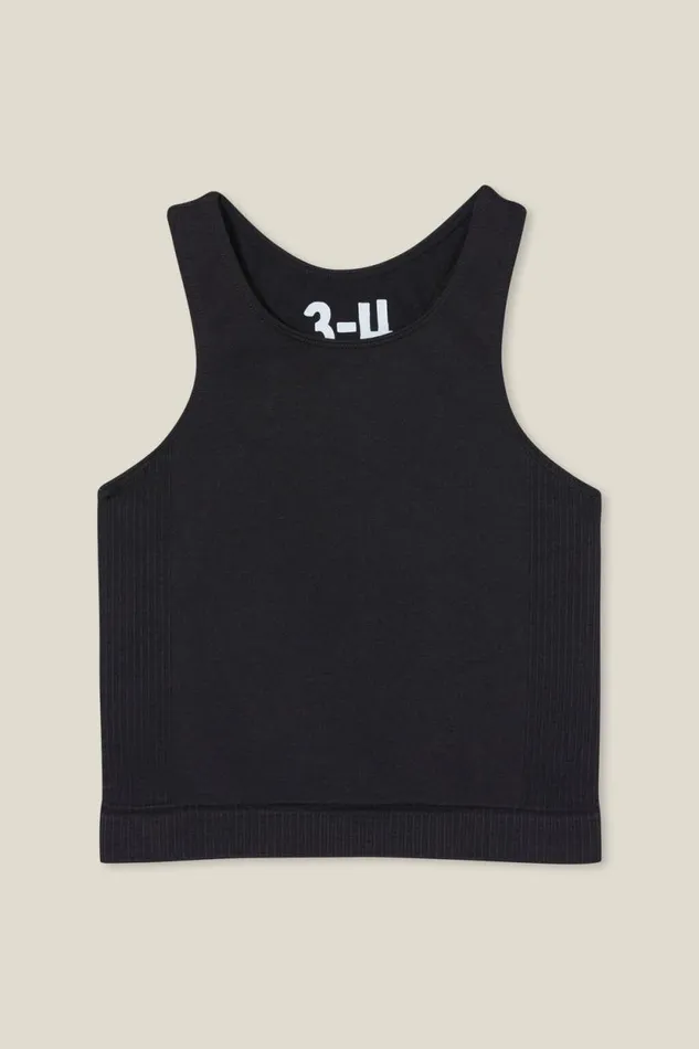 Kali Seamfree Tank Black Girls Cotton On Tops and TShirts