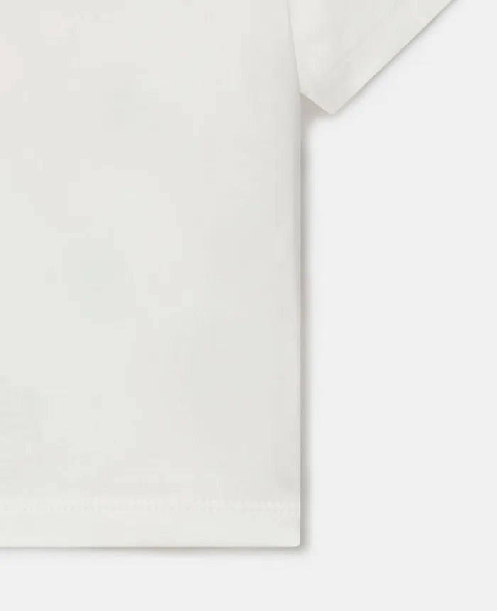 Kids Baby Girls Stella McCartney Bee Happy TShirt Ivory
