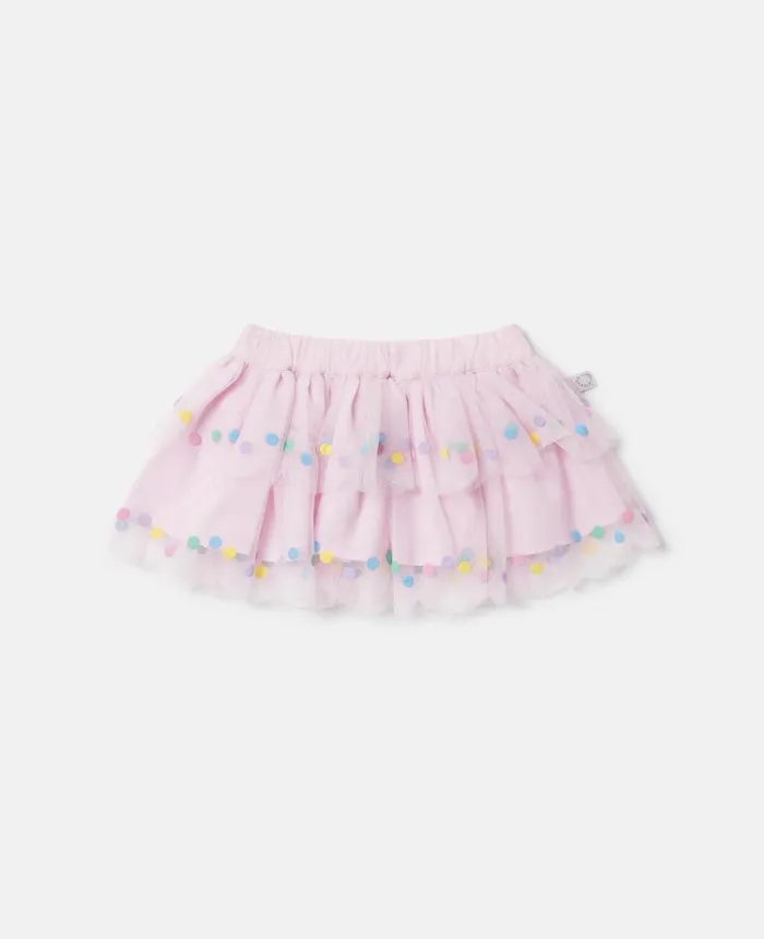 Kids Baby Girls Stella McCartney Confetti Dot Tutu Skirt Wisteria Pink