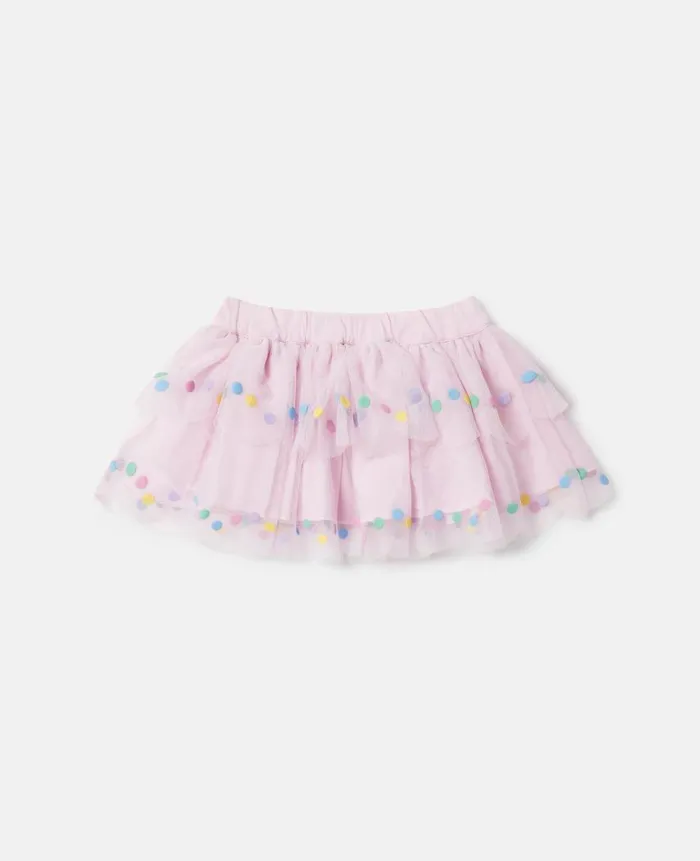Kids Baby Girls Stella McCartney Confetti Dot Tutu Skirt Wisteria Pink