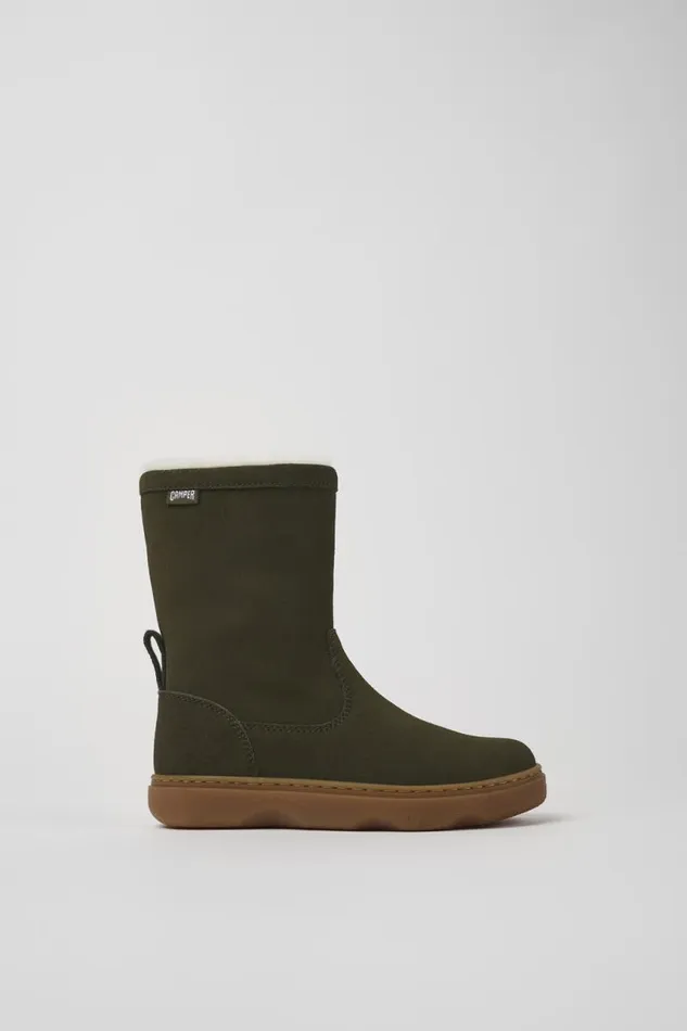 Kids Camper Boots Kiddo Green Nubuck Boots For Kids Kids Camper Boots Kiddo Green Nubuck Boots For Kids