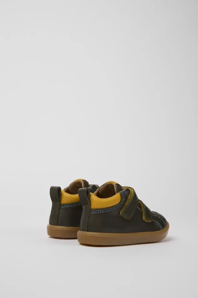 Kids Camper Boots Pursuit Green Leather Sneakers Kids Camper Boots Pursuit Green Leather Sneakers