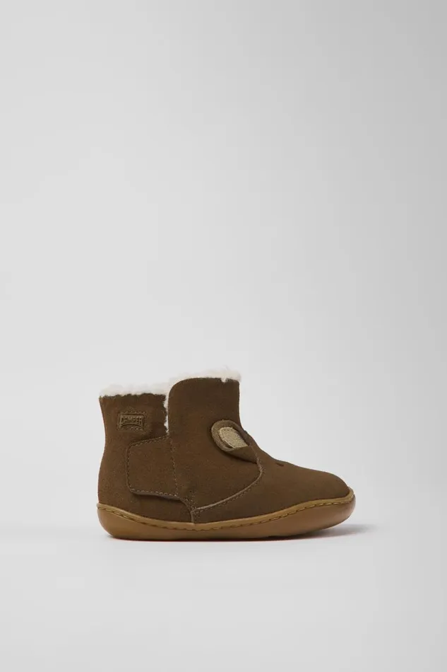 Kids Camper Boots Twins Brown Nubuck Boots For Kids Kids Camper Boots Twins Brown Nubuck Boots For Kids