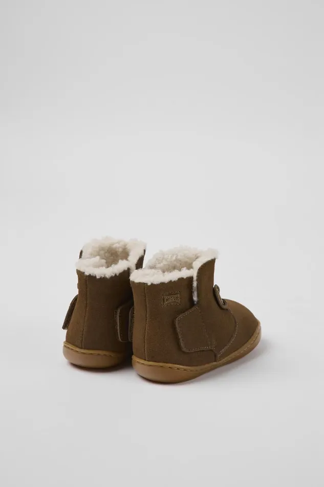 Kids Camper Boots Twins Brown Nubuck Boots For Kids Kids Camper Boots Twins Brown Nubuck Boots For Kids