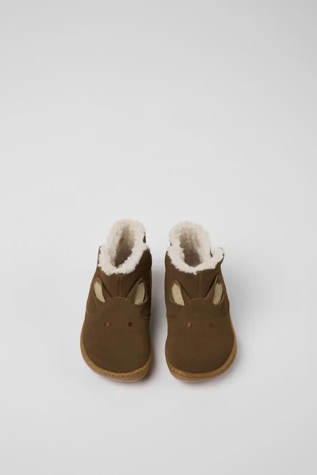 Kids Camper Boots Twins Brown Nubuck Boots For Kids Kids Camper Boots Twins Brown Nubuck Boots For Kids