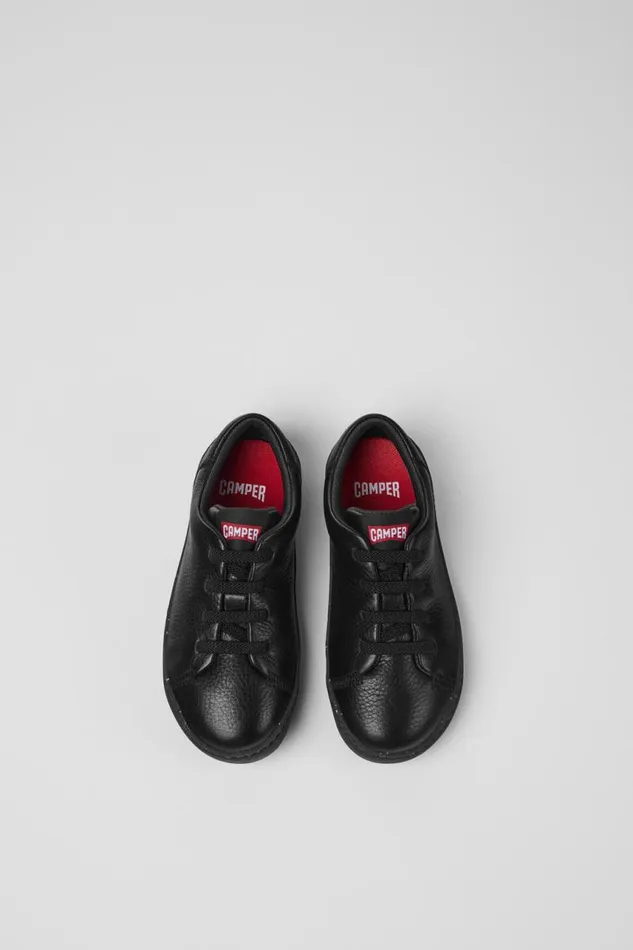 Kids Camper Sneakers Peu Touring Black Leather Sneakers For Kids Kids Camper Sneakers Peu Touring Black Leather Sneakers For Kids