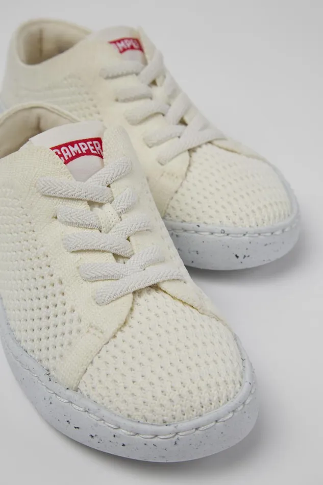 Kids Camper Sneakers Peu Touring White Textile Shoes For Kids