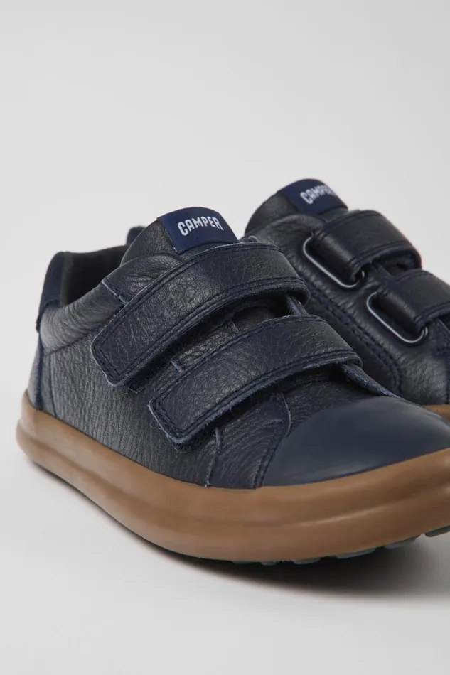 Kids Camper Sneakers Pursuit Blue Leather And Nubuck Sneakers For Kids