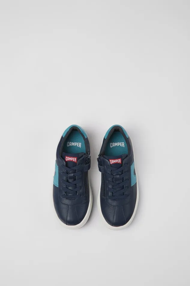 Kids Camper Sneakers Runner Dark Blue Leather Sneakers For Kids Kids Camper Sneakers Runner Dark Blue Leather Sneakers For Kids