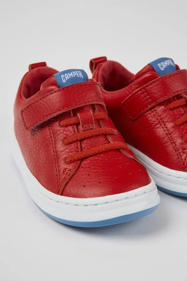 Kids Camper Sneakers Runner Red Leather Sneakers For Kids