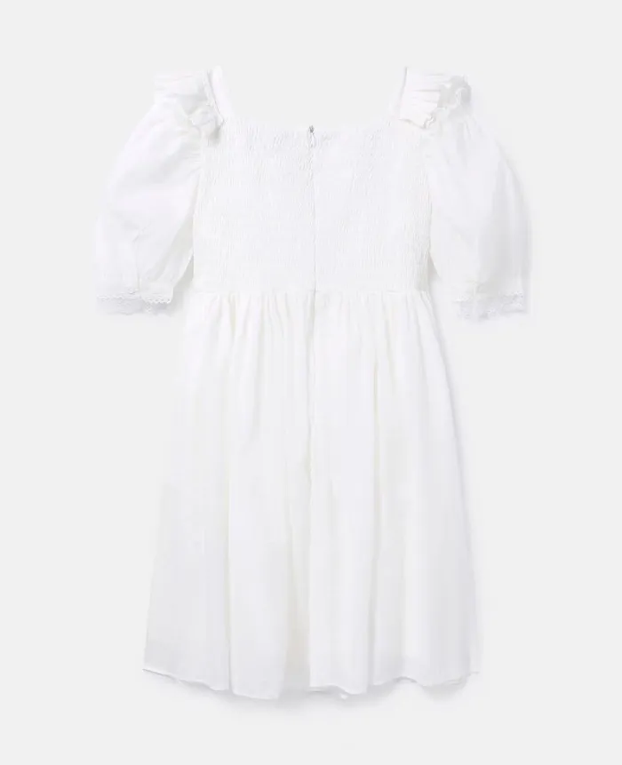 Kids Dresses and Jumpsuits Stella McCartney Frill Sleeve Smock Dress Ivory