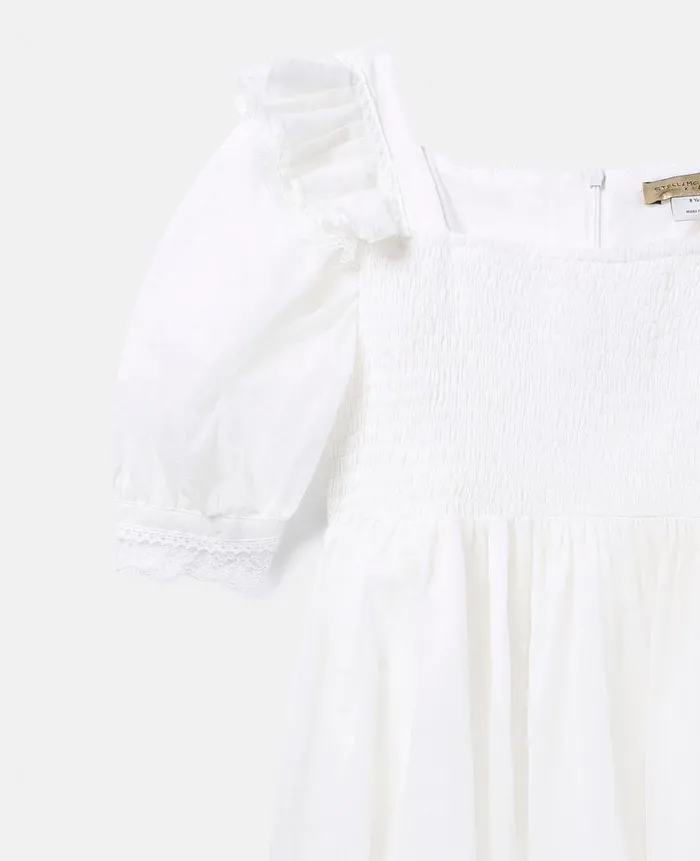 Kids Dresses and Jumpsuits Stella McCartney Frill Sleeve Smock Dress Ivory