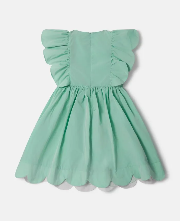 Kids Dresses and Jumpsuits Stella McCartney Scalloped Edge Sleeveless Dress Green