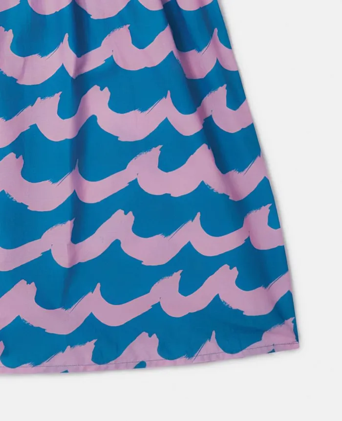 Kids Dresses and Jumpsuits Stella McCartney Seashell Wave Print Cami Dress Blue