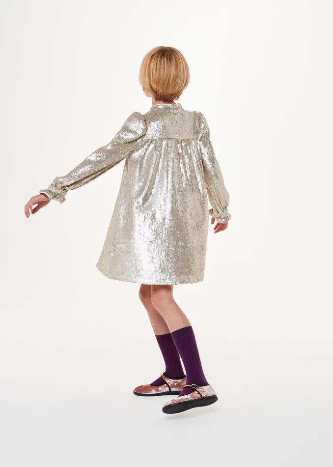 Kids Dresses and Jumpsuits Whistles Silver Sadie Sequin Dress