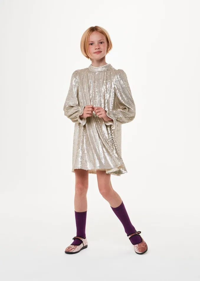 Kids Dresses and Jumpsuits Whistles Silver Sadie Sequin Dress