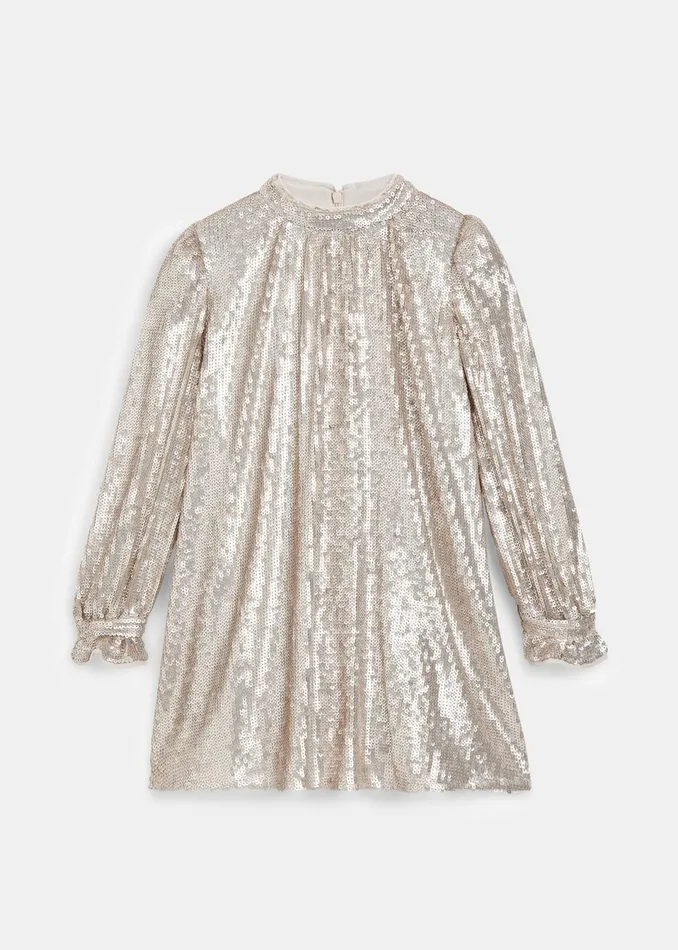 Kids Dresses and Jumpsuits Whistles Silver Sadie Sequin Dress