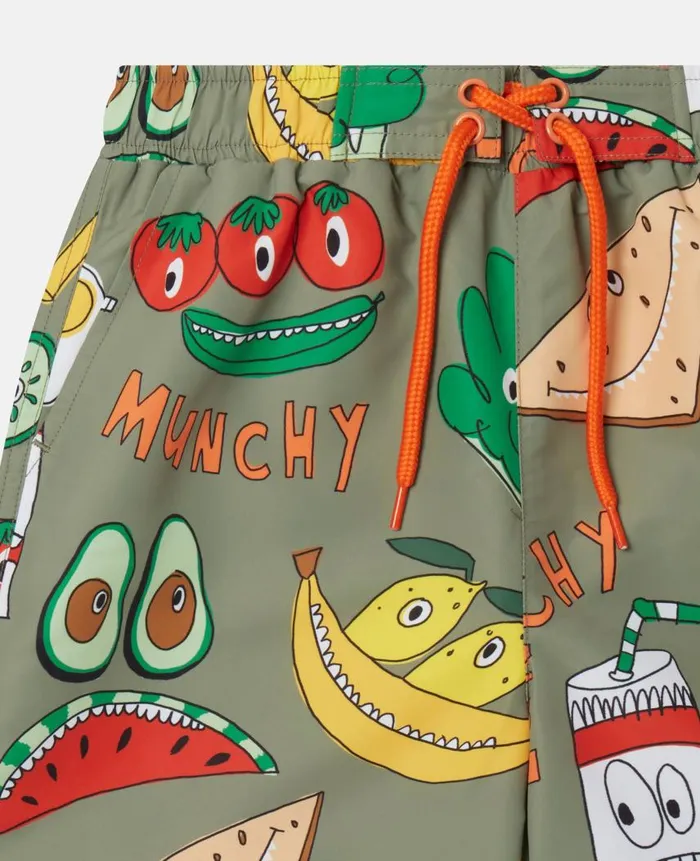 Kids Pants and Shorts Stella McCartney Crunchy Lunchy Swim Shorts Green