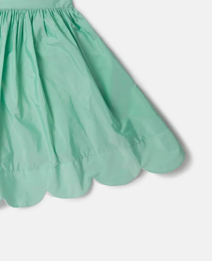 Kids Pants and Shorts Stella McCartney Scalloped Edge Skater Skirt Green