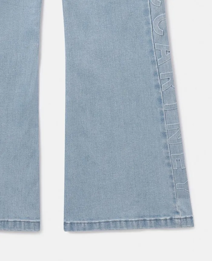 Kids Pants and Shorts Stella McCartney Wide Leg Jeans Blue