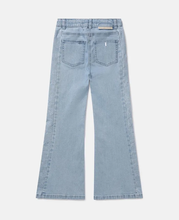 Kids Pants and Shorts Stella McCartney Wide Leg Jeans Blue