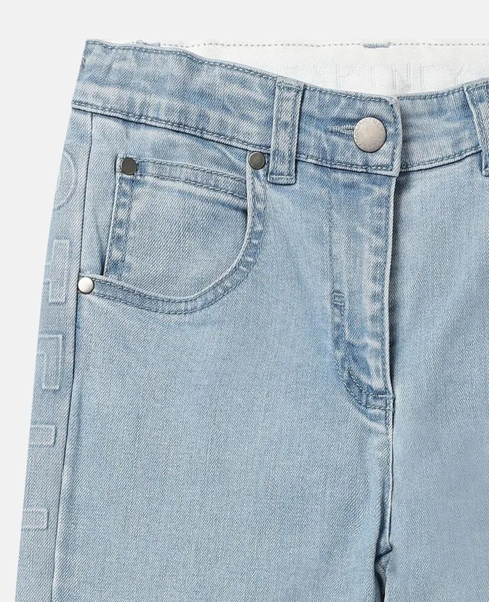 Kids Pants and Shorts Stella McCartney Wide Leg Jeans Blue