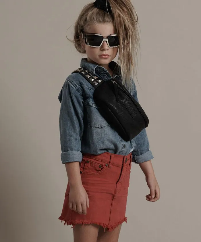 KIDS RED PUNK 2020 MINI SKIRT Kids One Teaspoon Kids