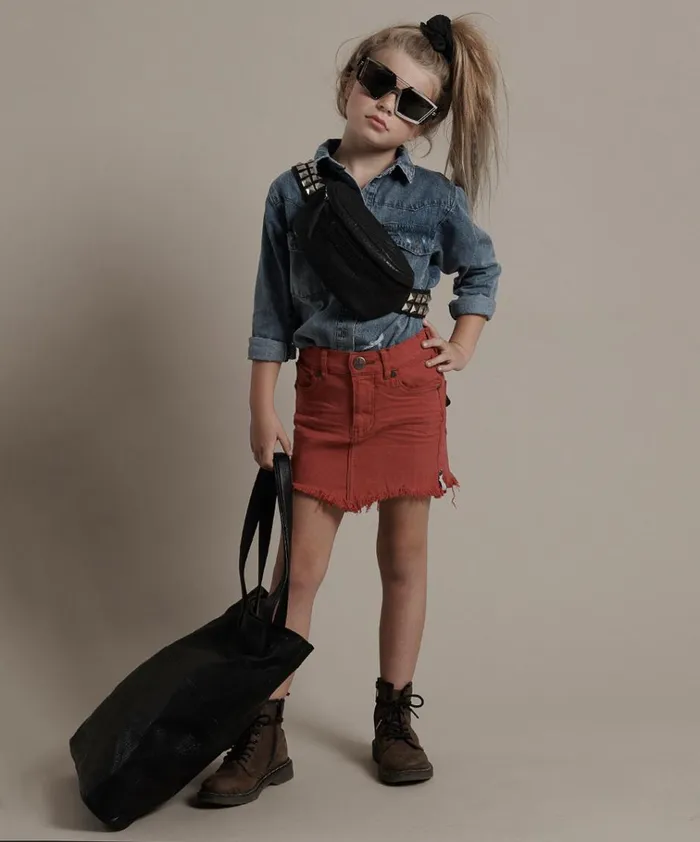 KIDS RED PUNK 2020 MINI SKIRT Kids One Teaspoon Kids KIDS RED PUNK 2020 MINI SKIRT Kids One Teaspoon Kids