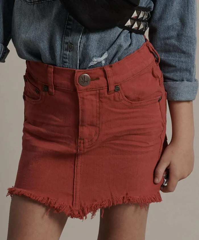 KIDS RED PUNK 2020 MINI SKIRT Kids One Teaspoon Kids KIDS RED PUNK 2020 MINI SKIRT Kids One Teaspoon Kids