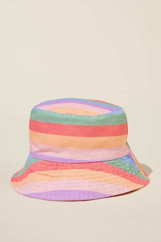 Kids Reversible Bucket Hat Blush Pinklavender Dreams Stripe Girls Cotton On Swimwear Kids Reversible Bucket Hat Blush Pinklavender Dreams Stripe Girls Cotton On Swimwear