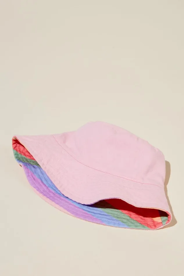 Kids Reversible Bucket Hat Blush Pinklavender Dreams Stripe Girls Cotton On Swimwear Kids Reversible Bucket Hat Blush Pinklavender Dreams Stripe Girls Cotton On Swimwear