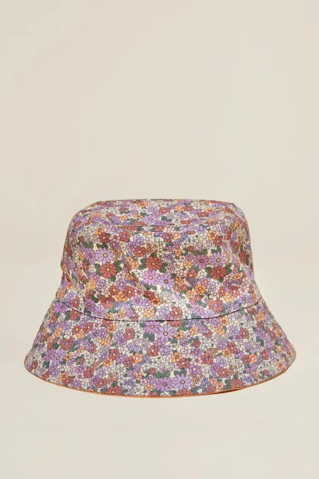 Kids Reversible Bucket Hat Claire Ditsy Clay Pidgeontropical Orange Girls Cotton On Swimwear Kids Reversible Bucket Hat Claire Ditsy Clay Pidgeontropical Orange Girls Cotton On Swimwear