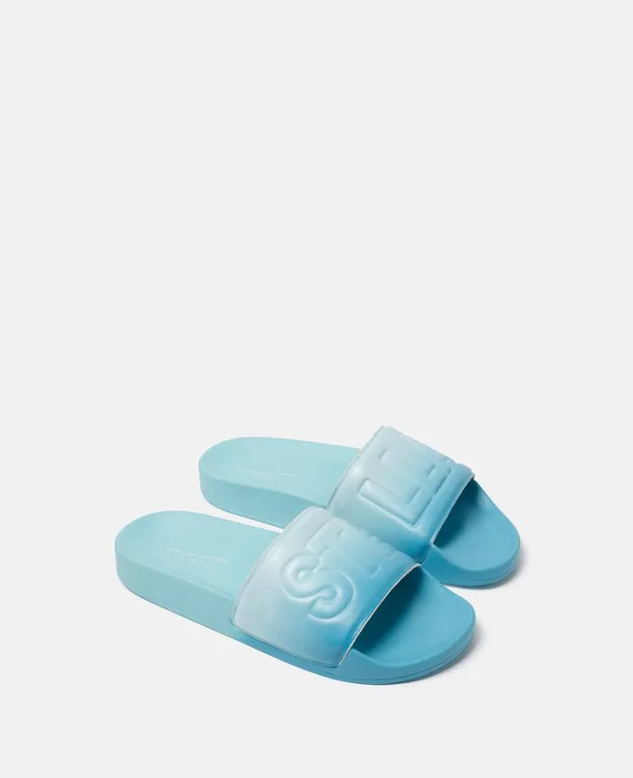 Kids Shoes And Accessories Stella McCartney Stella Ombr Pool Slides Blue