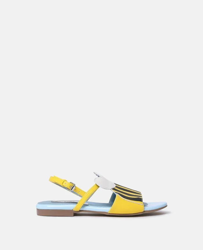 Kids Shoes And Bags Stella McCartney Bumblebee Slingback Sandals Yellow