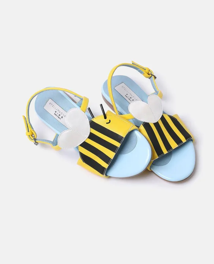 Kids Shoes And Bags Stella McCartney Bumblebee Slingback Sandals Yellow