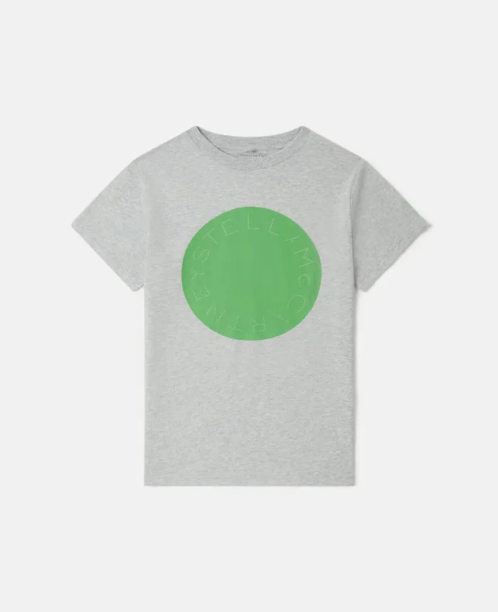 Kids TShirts And Sweatshirt Stella McCartney Medallion Logo Disc TShirt Grey Melange Kids TShirts And Sweatshirt Stella McCartney Medallion Logo Disc TShirt Grey Melange