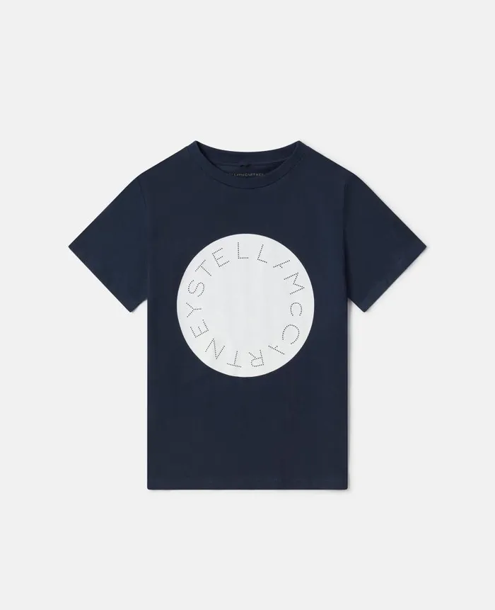 Kids TShirts And Sweatshirt Stella McCartney Stella Logo TShirt Navy