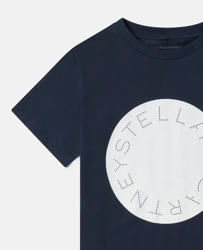 Kids TShirts And Sweatshirt Stella McCartney Stella Logo TShirt Navy
